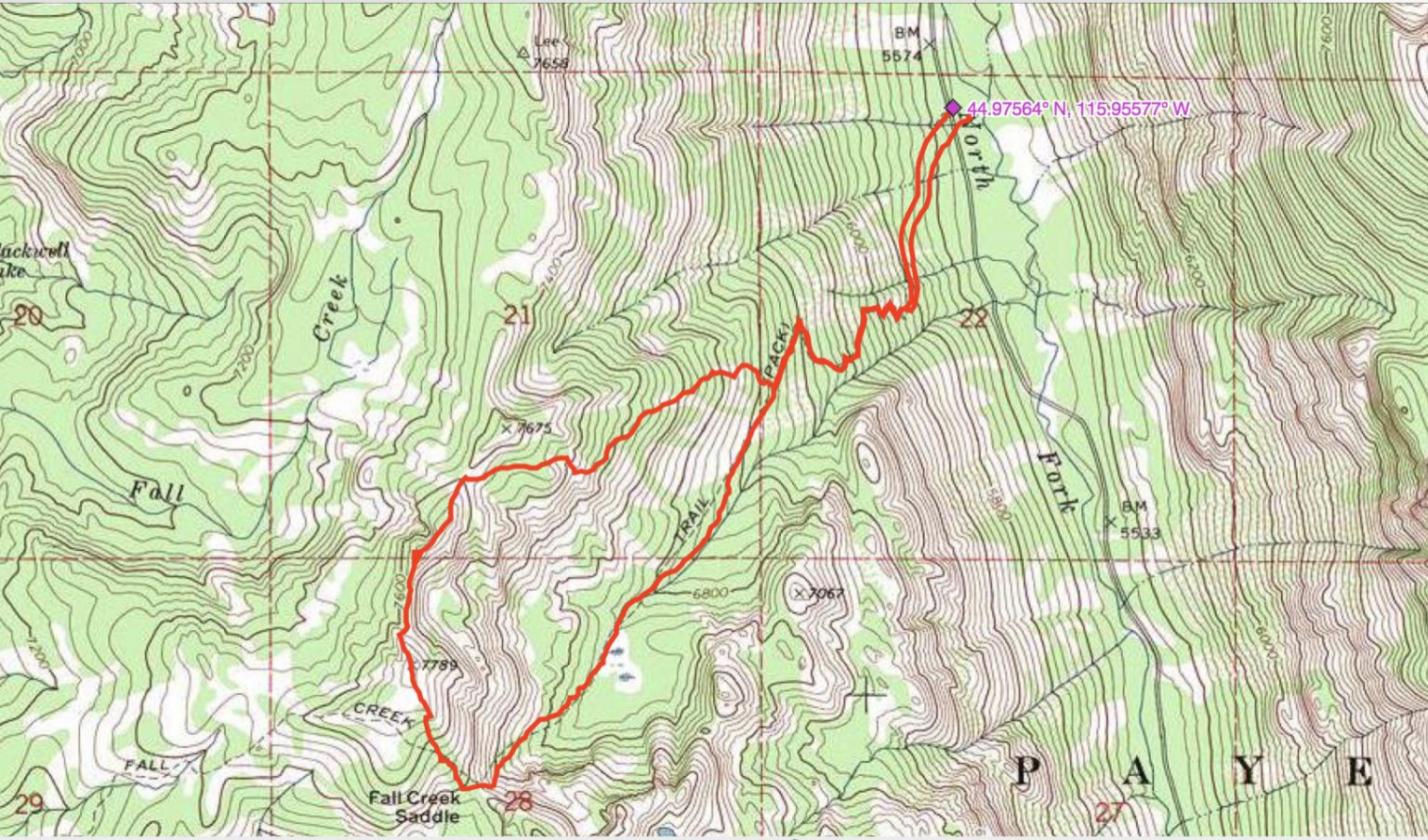 Peak 7789 (Fall Creek Peak) - IDAHO: A Climbing Guide