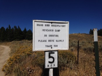 This sign identifies the current use of the summit area.