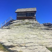The scenic fire lookout is in poor condition.