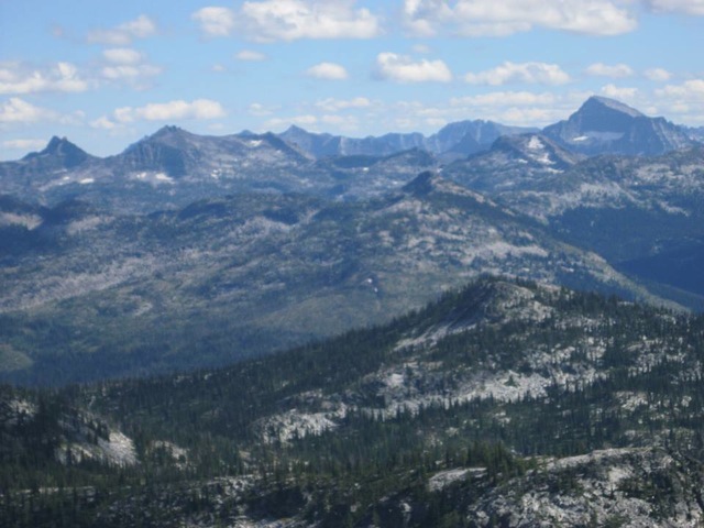 Some of the high Bitterroot peaks in Montana from Saddle Mountain. Dan Saxton Photo 